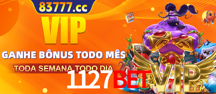 Banner promocional do 1127BET oferecendo 100% de recompensas adicionais contínuas para quem fizer o login diário (Daily sign-in), com um mascote de coelho.