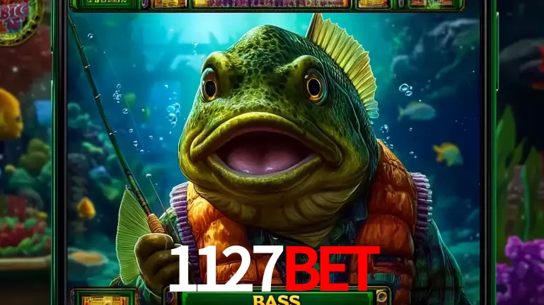 Personagem de peixe pescador do popular jogo de slot com tema de pescaria, uma das emocionantes opções de caça-níqueis para jogar e ganhar no cassino 1127BET.